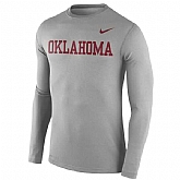 Oklahoma Sooners Nike Stadium Dri-FIT Touch Long Sleeve WEM Top - Gray,baseball caps,new era cap wholesale,wholesale hats